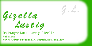 gizella lustig business card